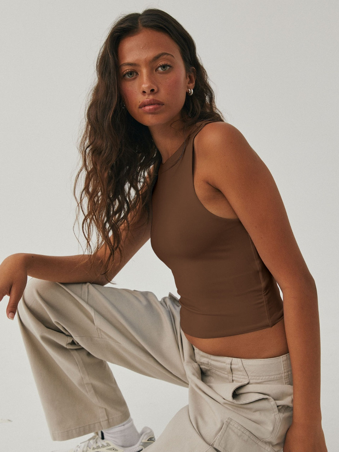 Round Neck Cropped Tank