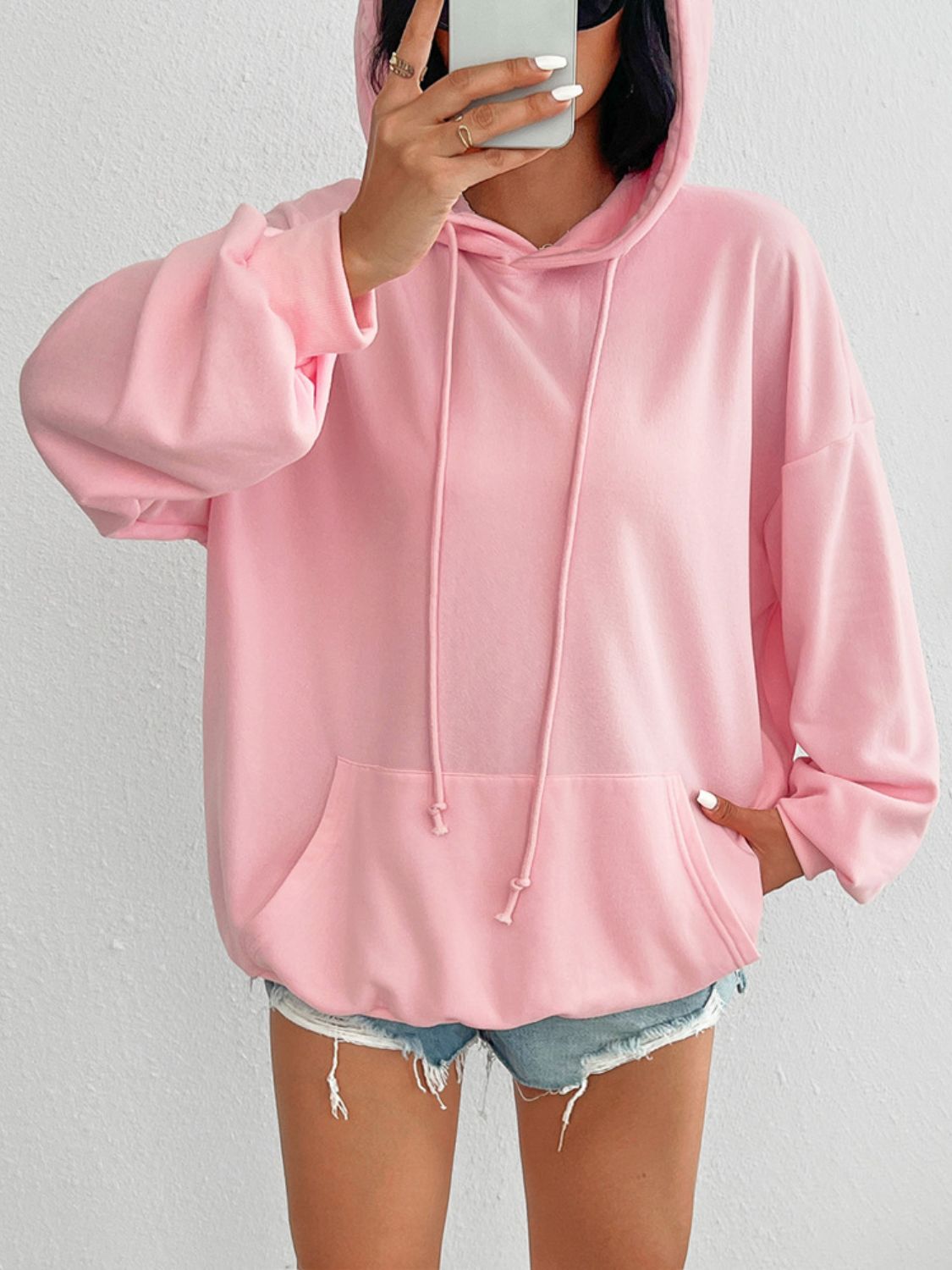 Devine Drawstring Long Sleeve Hoodie