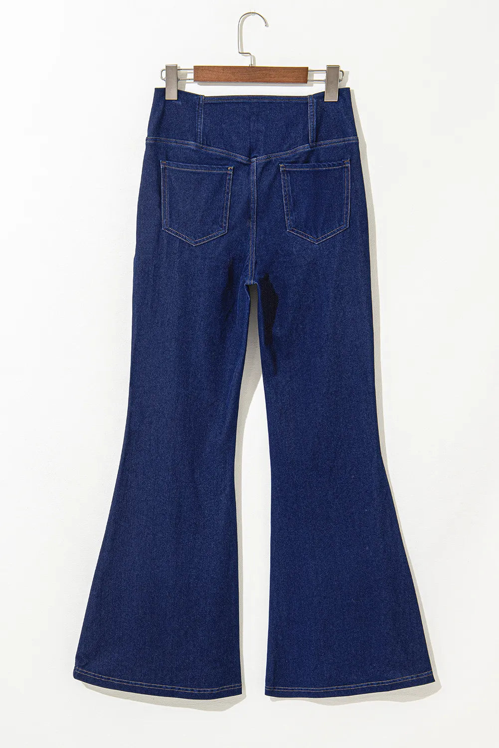 Asymmetric Waist Flare Jeans