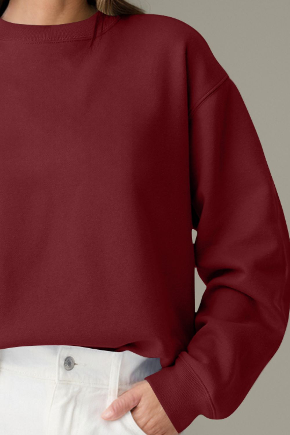 Round Neck Long Sleeve Sweatshirt