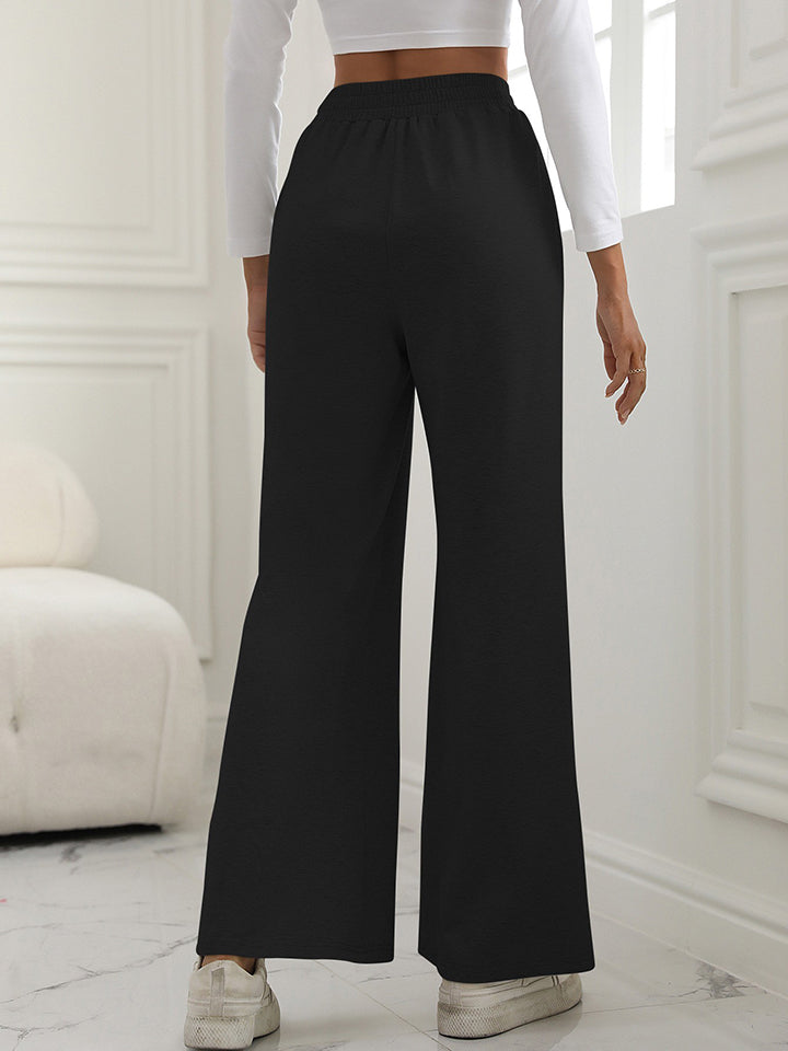 V-Waist Wide Leg Pants