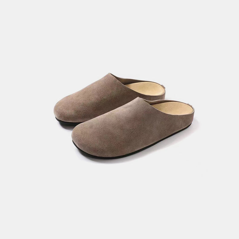 Suede Round Toe Slip-Ons